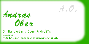 andras ober business card